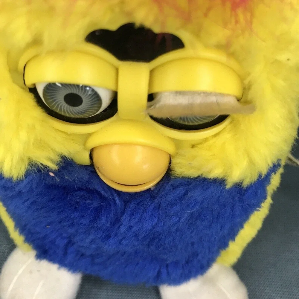 Vintage Rare‎ 1999 Yellow Blue Pink Furby Babie's Tiger Electronics Tested Works
